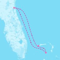 Norwegian Gem December 26, 2025 itinerary map