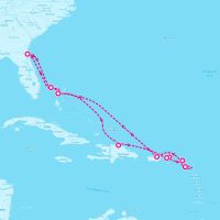 Norwegian Gem January 4, 2026 itinerary map
