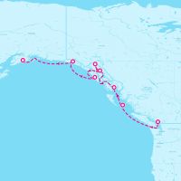 Norwegian Jewel July 8, 2024 itinerary map