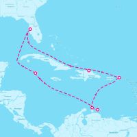 Norwegian Jewel December 23, 2024 itinerary map