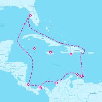 Norwegian Jewel January 3, 2025 itinerary map