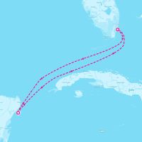 Norwegian Jewel March 29, 2027 itinerary map