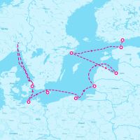 Norwegian Jewel June 4, 2027 itinerary map