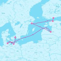 Norwegian Jewel June 13, 2027 itinerary map