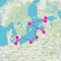 Norwegian Jewel June 20, 2027 itinerary map