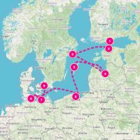 Norwegian Jewel June 27, 2027 itinerary map