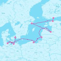 Norwegian Jewel July 15, 2027 itinerary map