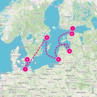 Norwegian Jewel July 16, 2027 itinerary map
