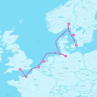 Norwegian Jewel September 12, 2027 itinerary map