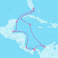 Norwegian Jewel December 9, 2027 itinerary map
