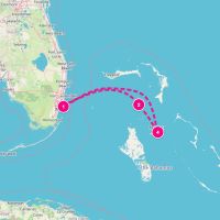 Norwegian Jewel January 13, 2028 itinerary map