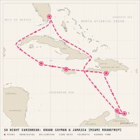 Norwegian Joy January 4, 2028 itinerary map