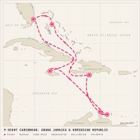 Norwegian Joy January 31, 2028 itinerary map
