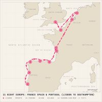 Norwegian Star April 18, 2027 itinerary map