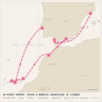 Norwegian Star April 11, 2028 itinerary map