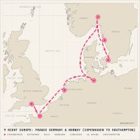 Norwegian Star May 12, 2028 itinerary map
