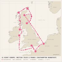 Norwegian Star May 21, 2028 itinerary map