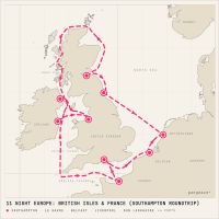 Norwegian Star June 22, 2028 itinerary map