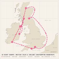 Norwegian Star August 24, 2028 itinerary map