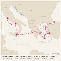 Norwegian Viva August 28, 2027 itinerary map
