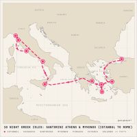 Norwegian Viva October 13, 2027 itinerary map
