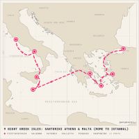 Norwegian Viva June 21, 2028 itinerary map