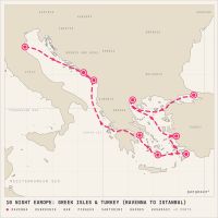 Norwegian Viva July 28, 2028 itinerary map
