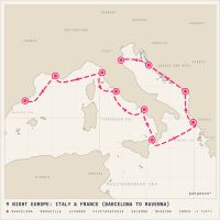 Norwegian Viva September 13, 2028 itinerary map