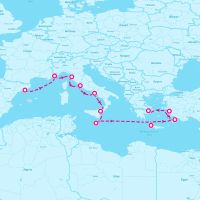 MS Oosterdam April 19, 2024 itinerary map