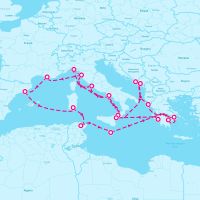 MS Oosterdam July 14, 2024 itinerary map