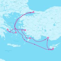 MS Oosterdam August 7, 2024 itinerary map