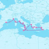 MS Oosterdam September 1, 2024 itinerary map