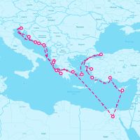 MS Oosterdam September 29, 2024 itinerary map
