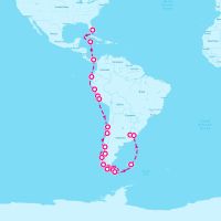 MS Oosterdam November 17, 2025 itinerary map