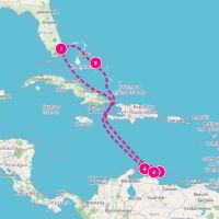 MS Oosterdam February 25, 2028 itinerary map