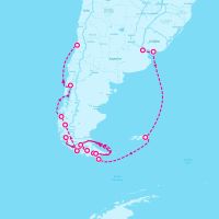 MS Oosterdam March 6, 2028 itinerary map