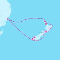 Ovation of the Seas February 9, 2024 itinerary map