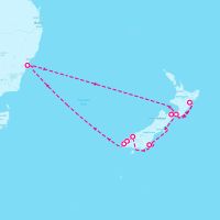 Ovation of the Seas March 2, 2024 itinerary map