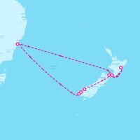 Ovation of the Seas March 12, 2024 itinerary map