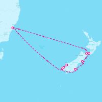 Ovation of the Seas April 3, 2024 itinerary map
