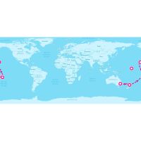 Ovation of the Seas April 13, 2024 itinerary map