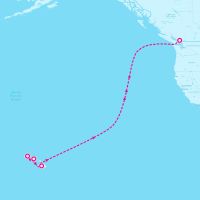 Ovation of the Seas April 30, 2024 itinerary map