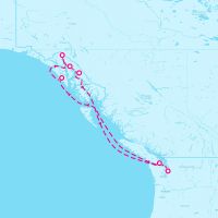 Ovation of the Seas June 28, 2024 itinerary map