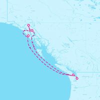 Ovation of the Seas August 2, 2024 itinerary map