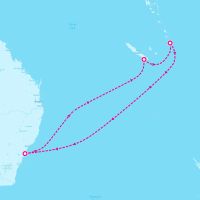 Ovation of the Seas January 7, 2025 itinerary map