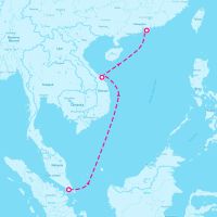 Ovation of the Seas April 16, 2025 itinerary map