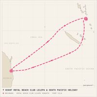 Ovation of the Seas December 21, 2027 itinerary map