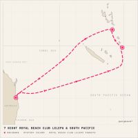 Ovation of the Seas January 7, 2028 itinerary map