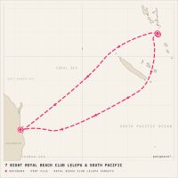 Ovation of the Seas February 25, 2028 itinerary map