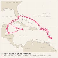 Queen Elizabeth November 26, 2026 itinerary map